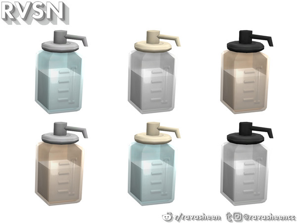 Sims 4 — Simmer Down Mason Jar Soap by RAVASHEEN — Store your soap in something Joanna Gaines would approve of - a mason