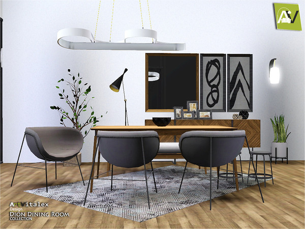 Sims 3 — Dion Dining Room by ArtVitalex — - Dion Dining Room - ArtVitalex@TSR, Mar 2020 - All objects are recolorable -