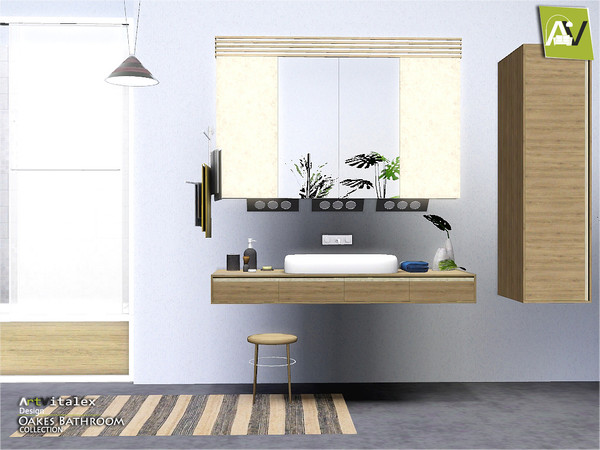 Sims 3 — Oakes Bathroom by ArtVitalex — - Oakes Bathroom - ArtVitalex@TSR, Mar 2020 - All objects are recolorable - Oakes