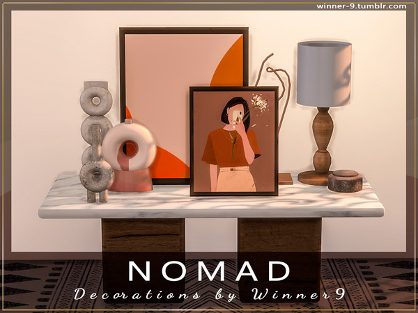 Sims 4 — Nomad Decorations by Winner9 — Minimal sleek looking decorations for my living room set Nomad. This set