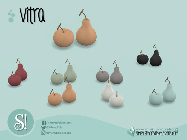 Sims 4 — Vitra decor fruits by SIMcredible! — by SIMcredibledesigns.com available at TSR 7 colors variations