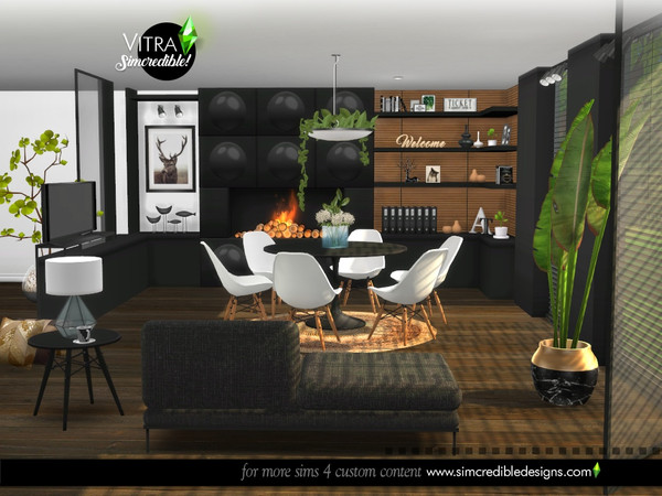 Sims 4 — Vitra Dining room by SIMcredible! — Completing Vitra collection, now it's time for the dining room. Following