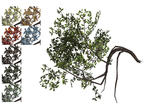 Sims 4 — Hanging Tree by sim_man123 — A small tree hanging down from above.