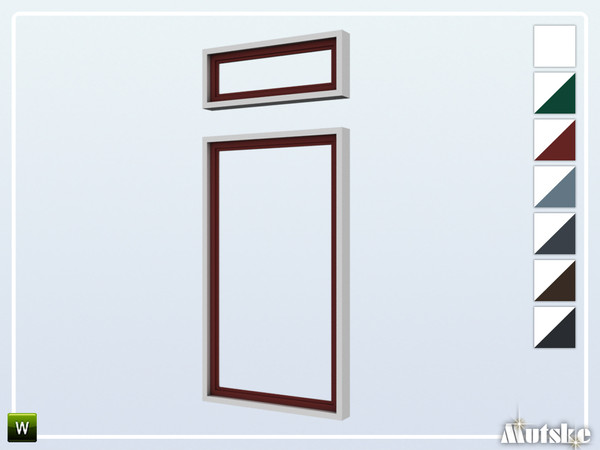 Sims 4 — Alma Window Tall Top Mid Wall 2x1 by Mutske — This window is part of the Alma Constructionset. Made by