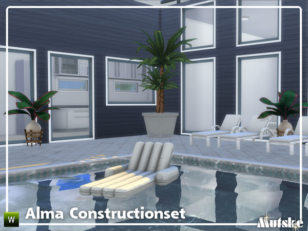 Sims 4 — Alma Constructionset Part 4 by Mutske — This is fourth part of the Alma Construction. With more windows in all