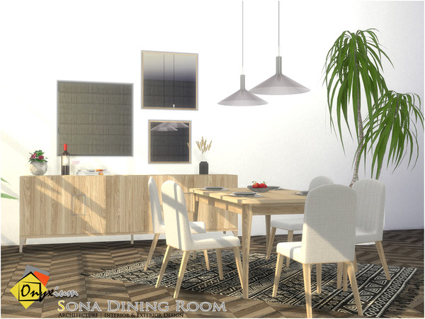 Sims 4 — Sona Dining Room by Onyxium — Onyxium@TSR Design Workshop Dining Room Collection | Belong To The 2020 Year Set