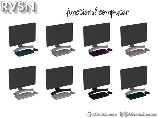 Sims 4 — Social Distancing Computer by RAVASHEEN — Times are cray and some simmies are social distancing and working from