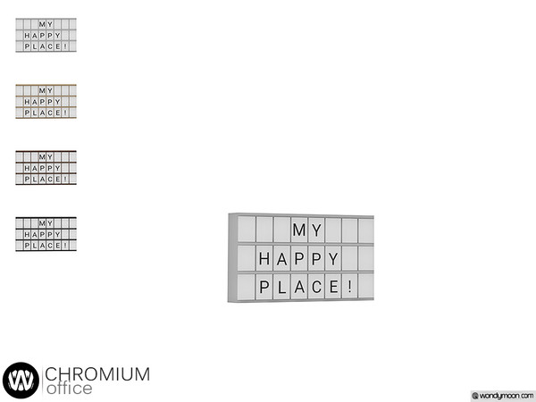 Sims 4 — Chromium Letter Board by wondymoon — - Chromium Office - Letter Board - Wondymoon|TSR - Creations'2020