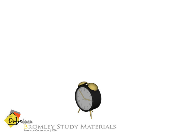 Sims 4 — Bromley Desk Clock by Onyxium — Onyxium@TSR Design Workshop Study Room Collection | Belong To The 2020 Year