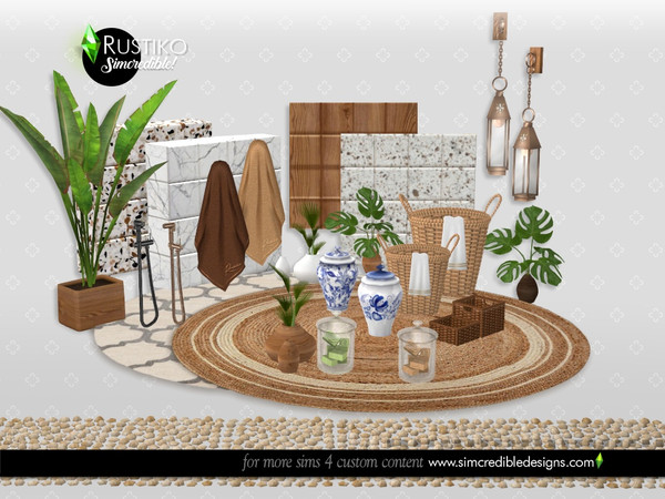 Sims 4 — Rustiko Decor  [patreon] by SIMcredible! — Still under the rustic + class combo, we brought this time 15 items