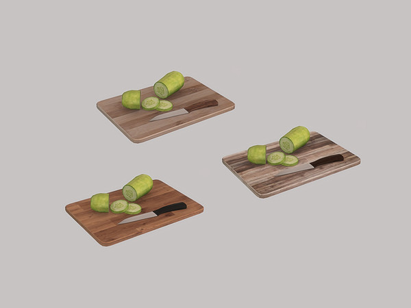 Sims 4 — Kitchen Jen - Chopping Board by ung999 — Kitchen Jen - Chopping Board Color Options : 3 Located at : Decor /