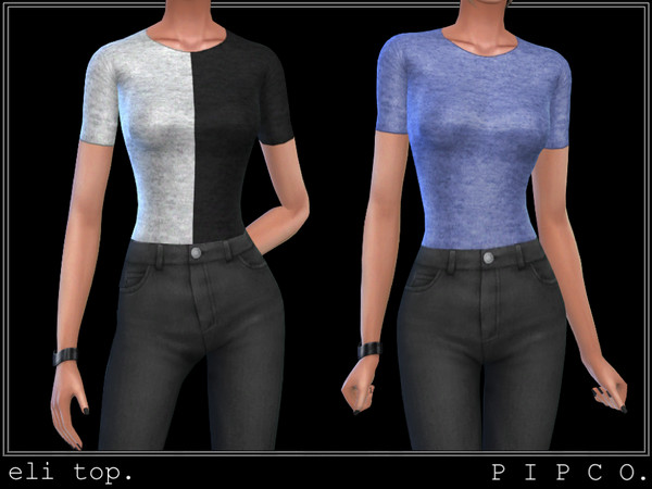 Sims 4 — Eli Tee Collection. by Pipco — Simple casual tops. the accessory version can be found under rings - right index