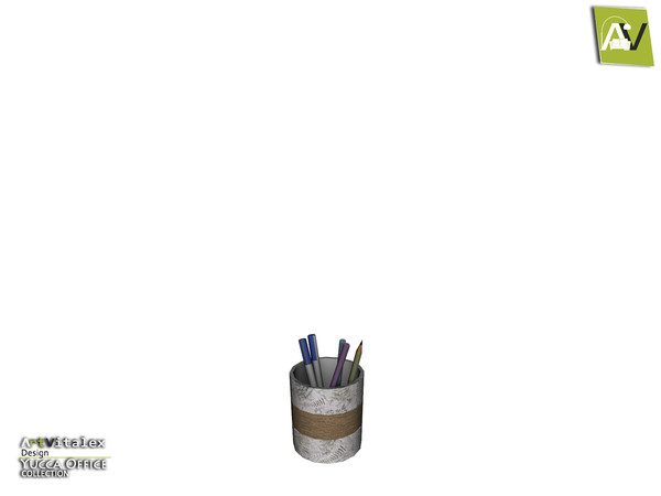 Sims 4 — Yucca Pen Holder by ArtVitalex — - Yucca Pen Holder - ArtVitalex@TSR, Aug 2020