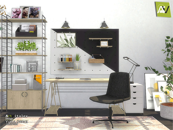Sims 4 — Yucca Office by ArtVitalex — - Yucca Office - ArtVitalex@TSR, Aug 2020 - All objects three has a different