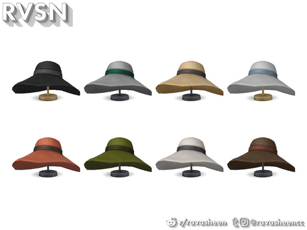 Sims 4 — Clothes Minded - Floppy Hat by RAVASHEEN — When your accessories cost as much as a small army it would be a