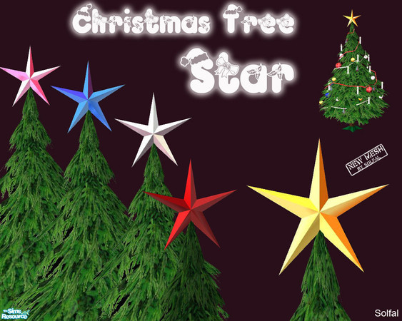 Sims 2 — Christmas Tree Star by solfal — The christmas tree stars you can use with my christmas tree