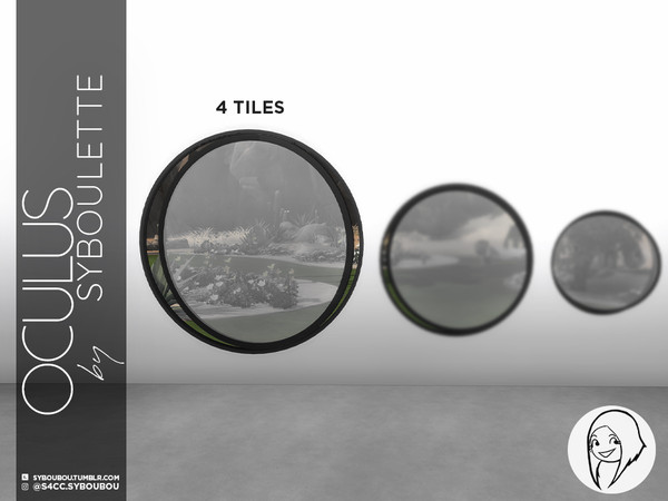 Sims 4 — Oculus Round Open Window 4x1 by Syboubou — This small round window will give a designer house to any house, with