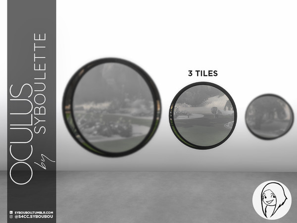 Sims 4 — Oculus Round Open Window 3x1 by Syboubou — This small round window will give a designer house to any house, with