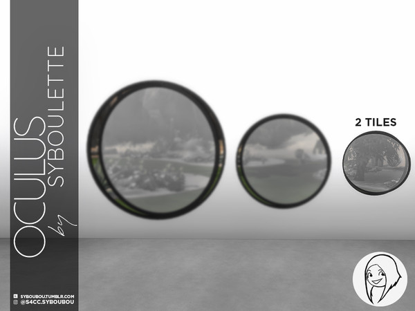 Sims 4 — Oculus Round Open Window 2x1 by Syboubou — This small round window will give a designer house to any house, with