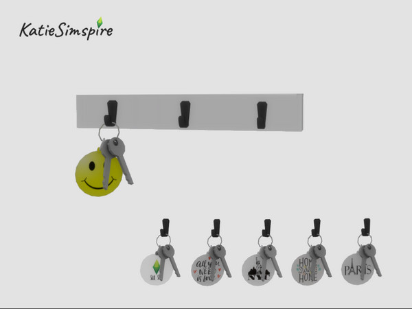 Sims 4 — Keys  by Katiesimspire — Keys decoration, that you can use to customise your own key holder from - Key Holder