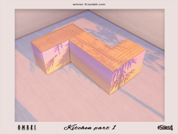 Sims 4 — Ombre Counter by Winner9 — Counter from my kitchen Ombre, you can find it easy in your game by typing Winner9 or