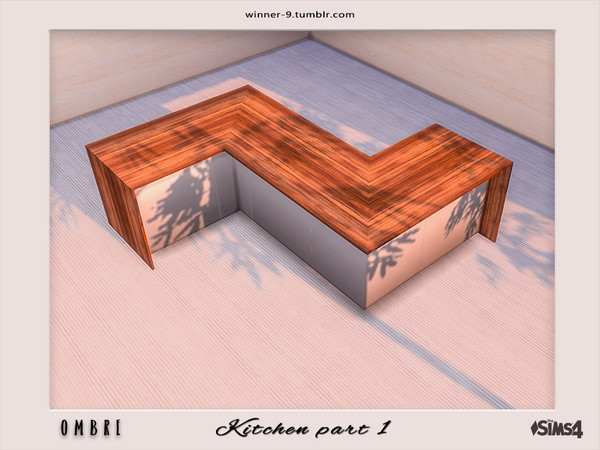 Sims 4 — Ombre Counter island by Winner9 — Counter island from my kitchen Ombre, you can find it easy in your game by