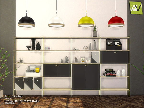 Sims 4 — Umea Office Materials by ArtVitalex — - Umea Office Materials - ArtVitalex@TSR, Sep 2020 - All objects three has
