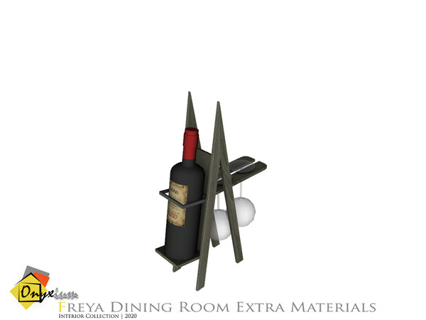 Sims 4 — Freya Wine Glass And Bottle Holder by Onyxium — Onyxium@TSR Design Workshop Dining Room Collection | Belong To