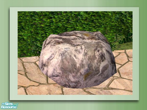 Sims 2 — Garden Rockery - Rockery Stone Medium by Shakeshaft — Part of the Garden Rockery Set, build a colourful rockery