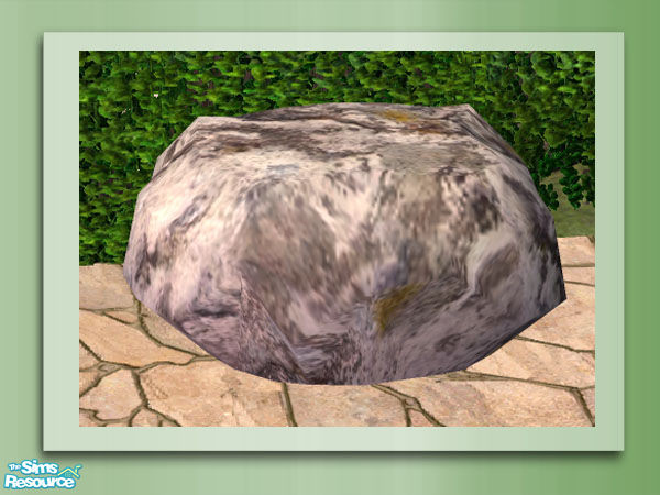 Sims 2 — Garden Rockery - Rockery Stone Large by Shakeshaft — Part of the Garden Rockery Set, build a colourful rockery