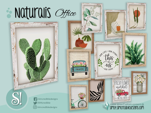 Sims 4 — Naturalis Office painting by SIMcredible! — by SIMcredibledesigns.com available at TSR 4 colors in + variations