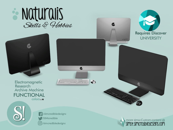 Sims 4 — Naturalis Research Archive Machine - UNIVERSITY EP by SIMcredible! — functional Electromagnetic Research Archive