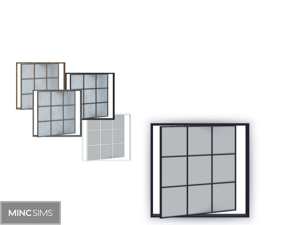 Sims 4 — Brightside Window E V2 by Mincsims — Brightside Window 5 swatches