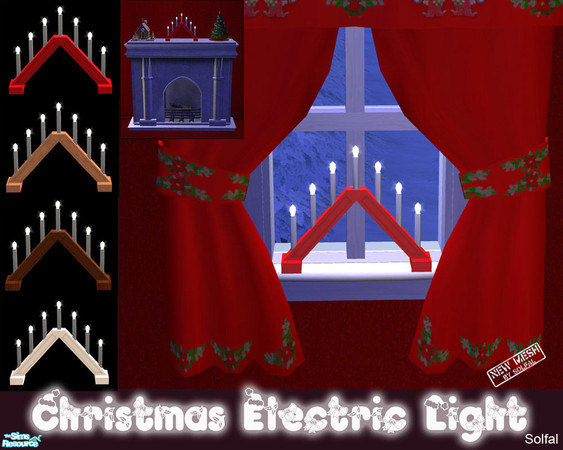 Sims 2 — Advent Electric Light by solfal — These are in almost every Swedish window in advent. You can use this on my