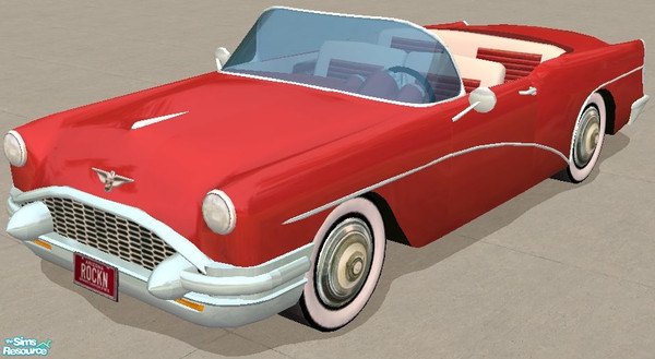 Sims 2 — Classic '55 - Red by Dr Pixel — Color option for the Classic '55 mesh