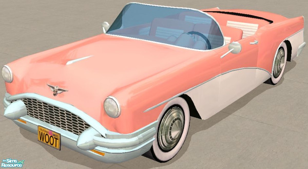 Sims 2 — Classic '55 - Pink/White Interior by Dr Pixel — Interior color option for the Classic '55 mesh
