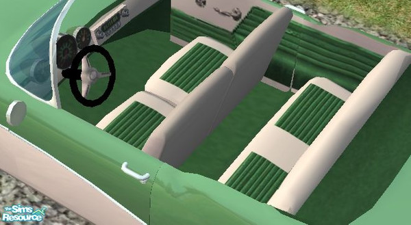 Sims 2 — Classic '55 - Green/White Interior by Dr Pixel — Interior color option for the Classic '55 mesh