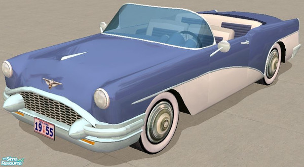 Sims 2 — Classic '55 - Blue and White by Dr Pixel — Body color option for the Classic '55 mesh