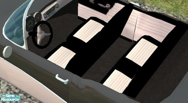 Sims 2 — Classic '55 - Black/White interior by Dr Pixel — Interior color option for the Classic '55 mesh