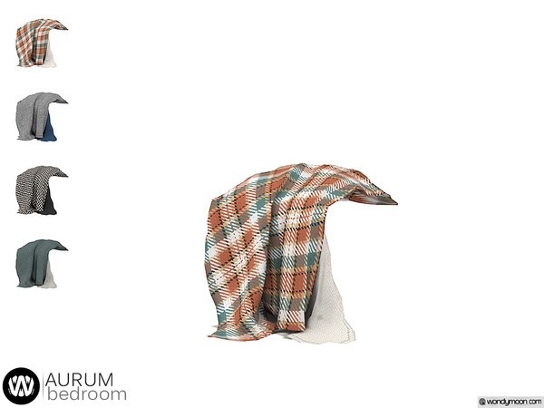 Sims 4 — Aurum Blanket Decor by wondymoon — - Aurum Bedroom - Blanket Decor - Wondymoon|TSR - Creations'2020