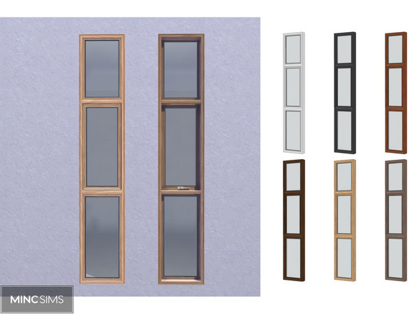 Sims 4 — Meta Window Left(M) by Mincsims — Meta Window Left for medium wall Diagonal mesh is supported.