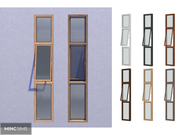 Sims 4 — Meta Window Left Open(M) by Mincsims — Meta Window Left Open for medium wall Diagonal mesh is supported.