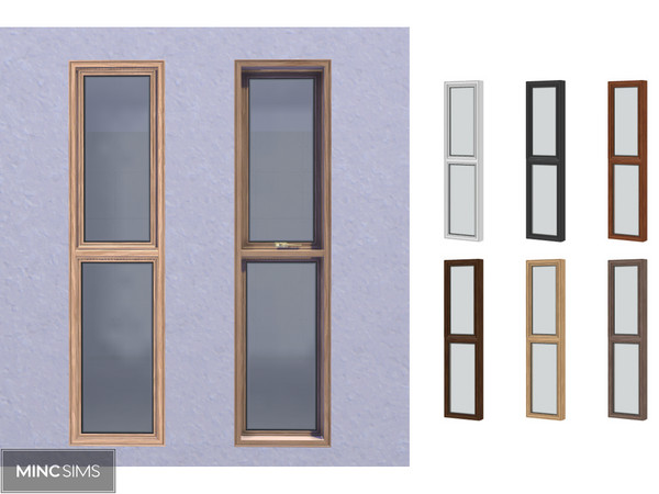 Sims 4 — Meta Window Left(S) by Mincsims — Meta Window Left for short wall Diagonal mesh is supported.
