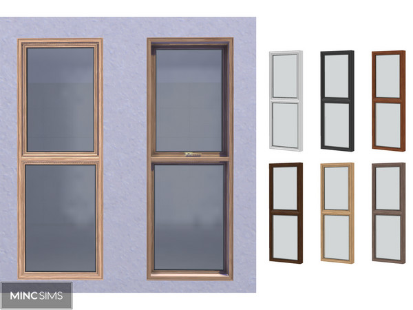 Sims 4 — Meta Window V1(S) by Mincsims — Meta Window V1 for short wall Diagonal mesh is supported.
