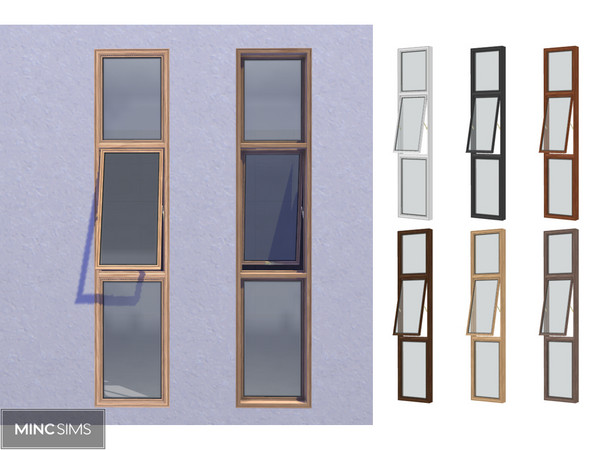 Sims 4 — Meta Window V2 Open(M) by Mincsims — Meta Window V2 Open for medium wall Diagonal mesh is supported.
