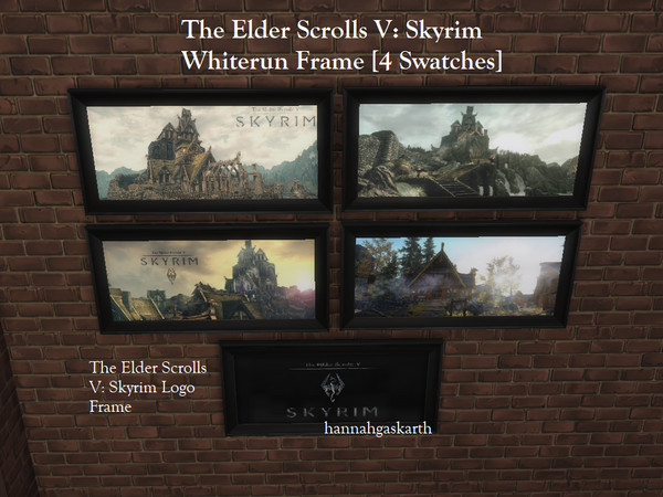 Sims 4 — The Elder Scrolls V: Skyrim Frame [SET] by hannahgaskarth2 — A set of a frame of [4] swatches of Whiterun from