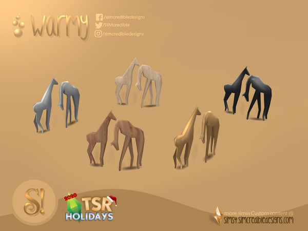 Sims 4 — Holiday Wonderland - Warmy Animal sculptures by SIMcredible! — by SIMcredibledesigns.com available at TSR 5