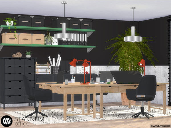 Sims 4 — Stannum Office by wondymoon — Stannum office furnitures and decorations! Have fun! Computer 1: