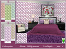 Sims 4 — Blossom  - Walls by marcorse by marcorse — Full wall with simple trims at crown and baseboard, featuring twining