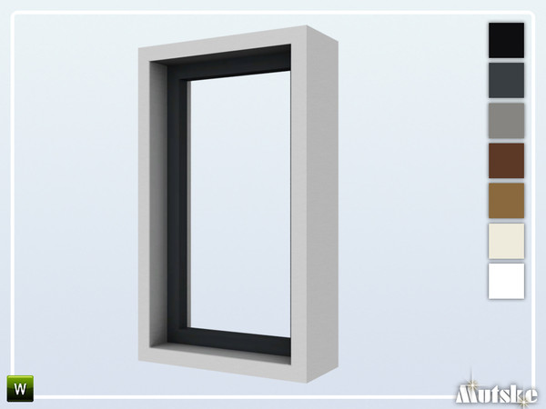 Sims 4 — Preston Window 0,85 0,5x1 by Mutske — This window is part of the Preston Window Wall. Made by Mutske@TSR.